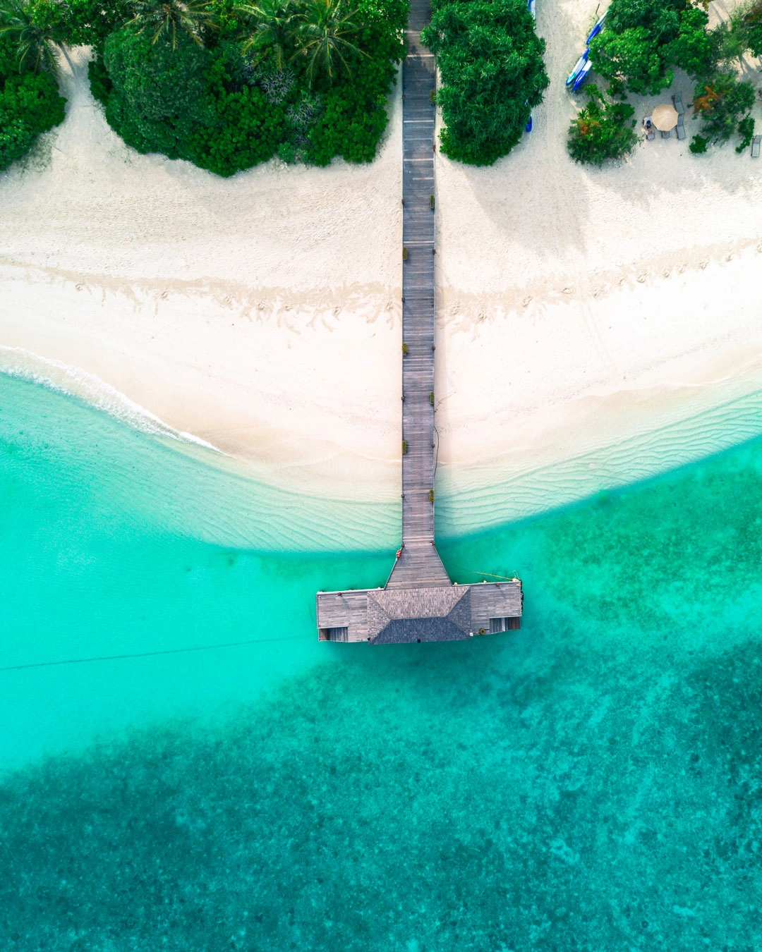 Аэровид на островной курорт и лагуну